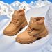 Boys' Shoes New Fleece-Lined Thickened Warm Children's Waterproof Martin For Older Kids Non-Slip Casual Cotton Boots_vogvips.com