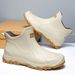 Men's Low Top Rain Boots Short Tube Rain Boots Men's Fashion Overshoes Kitchen Water Boots Fishing Rubber Shoes Water Shoes Summer_vogvips.com