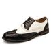 New Color-Block Brogue Leather Korean Style Winter Casual Large Size Height-Increasing Pointed Busins Formal Men's_vogvips.com
