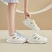 Little White Shoes Female Students Hollow Breathable Thick-soled Heightening Shoes Casual Board Shoes_vogvips.com