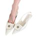 Low Heel Baotou Sandals Women 2024 Spring/Summer New Pointed Metal Camellia Single For Slimming Soft Leather Shallow_vogvips.com