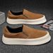 Euro Step Men's Summer 2025 New Low-top Versatile Suede Sneakers Lightweight Slip-on Lazy Fashion Casual Shoes_vogvips.com