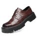 Men's Leather Breathable British Style Martin Boots Thick Sole Low Casual Shoes_vogvips.com