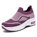 Women's Autumn New Thick-Soled Casual Soft Sole Comfortable Height-Increasing Versatile Single Breathable Mesh_vogvips.com