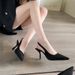 Pointed-toe Women, 2025 Spring New Model, Back-strap Single Shoes, French-style Closed-toe High-heeled Sandals For Women_vogvips.com