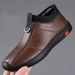 European Warm Series New Winter Cotton Men, Thickened And Waterproof, Non-Slip High-Top Warm For Dad, Casual Leather Shoes_vogvips.com