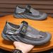 Men’s Shoes Men's summer new hollow breathable sandals for men driving soft sole dad casual sandals for men_vogvips.com
