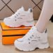 Spring Hot-Selling Meh Breathable Height-Increaing Single 2025 Thick-Soled Women' Sport Soft-Soled Non-Slip Dad_vogvips.com
