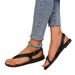 Large Flat Fashionable Slippers For Women's 2025 New Trendy Clip Toe Round Head Beach Shoes_vogvips.com