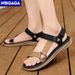 Classic Black Men Sport Summer Leisure Beach Holiday Outdoor Antiskid Breathable Flat Sandals Shoes_vogvips.com