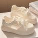 Mh Breathable White Sneakers For Women 2025 Summer New Versatile Chic Paired With Skirts Casual Thick-Soled Sports_vogvips.com