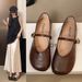 New Single Shoes Mary Jane Fashion Casual Shoes Doudou Shoes Handmade Viscose Shoes_vogvips.com