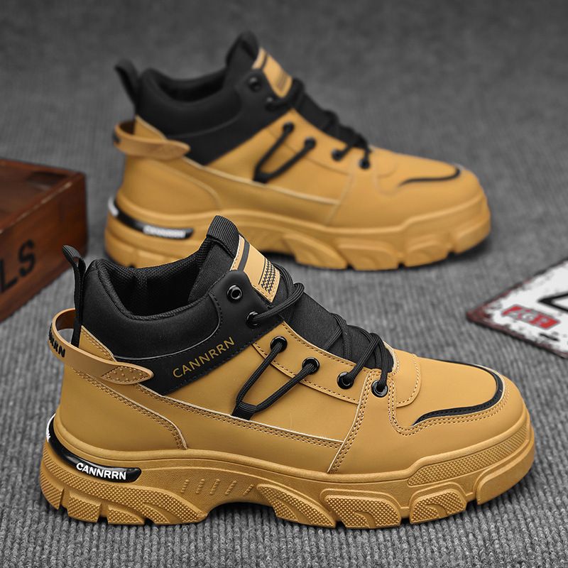 Men's Shoes High-top Martin Boots Men's Construction Site Work Overalls Shoes Non-slip Casual Short Boots_vogvips.com