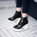 Black White Platform Ankle For Women High Heels Zip Autumn Winter Booties Woman Boots Ladies Shoes 250711_vogvips.com