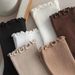 3/5/6/10 Pair Ruffled Mid Length Women Breathable Solid Color Set Spring And Autumn Comfort Sweat-aborbing Girl'_vogvips.com