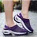 Plus Size Women's Summer Style Mesh Mesh Slip Ons Rocking Mom Half Cup Sandals Reversible_vogvips.com