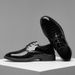 Large Shiny Casual Leather Shoes, Pointed Tie Up British Formal Business Youth Men's Shoes_vogvips.com