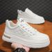 Men's Sneakers Breathable Lightweight Comfortable Casual White Board Shoes Fashion Sports Walking Lace Up Non-slip_vogvips.com