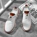 Men's Breathable Knit Casual Sneakers - Lightweight Slip-On Walking Shoes, Elastic No-Tie Laces, Comfortable Work &_vogvips.com