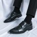 Euro Step 2025 Low-top Spring And Autumn Large Size 48 Men's Leather Brogue Carved Weave Business Formal Groom Wedding Shoes_vogvips.com