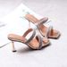 Women's Shoes Summer Fashionable Sandals With Crystal Stiletto Heels, Versatile And Comfortable, Solid Color, One Strap Rhinestone Sandals_vogvips.com