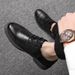 New 2025 Men's Spring Business Office Formal Leather Shoes Low-top Solid Black Fashion Oxford Pointed Office Dress Shoes For Men_vogvips.com
