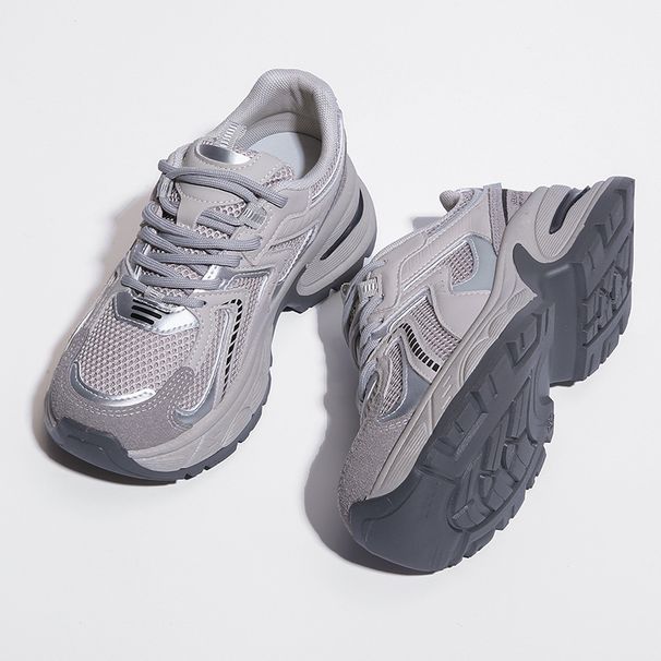 Ins Korean Style New Dad For Women 2024 Spring Student Sports Running Casual Shoes Thick Sole Height Increasing BS119_vogvips.com