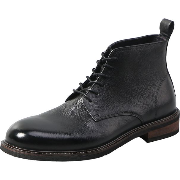European Warm Series Men's Trendy High-top Wide Comfortable Genuine Soft Ankle Casual Leather Shoes Martin Boots_vogvips.com