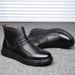 European Warm Series Martin For Autumn And Winter, Snow Casual Shoes, Men's Zipper Work Ankle Boots, Cotton Boots_vogvips.com