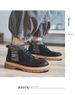 Martin Boots Men's Leather Short Boots Men's Wind Military Boots Medium And High-top Tooling Boots Heightened Non-slip_vogvips.com