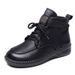 2024 Winter Shallow Mouth Short For Women Genuine Martin Top Layer Cowhide Retro Leather With Fleece Soft Sole Women's_vogvips.com
