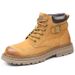Men's Martin Trendy Autumn Genuine Leather Outdoor Hiking Yellow High-top British Work Boots_vogvips.com