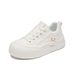 2025 Spring White New Korean Edition Ins Female Students Thick Soled Height Increasing Sports Board Shoes Casual Street_vogvips.com