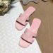 In Stock H Women's Slippers, Solid Color, Flat Sole, Genuine Leather, High-Quality, Comfortable, Lightweight, Suitable_vogvips.com