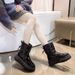 Women's Snow 2025 White Thickened Fleece Cotton Flat Thick Sole Short Boots Wholesale Winter Style_vogvips.com