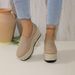 Women's Shoes Independent Station New Slip Lazy Shoes Straw Woven Large Size Women's Wedge Heel Single Shoes_vogvips.com