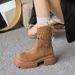 Thick-Soled Height-Increasing Martin For Women 2025 New Summer Thin Brown Melad Boots Western Cowboy Short Sandals_vogvips.com