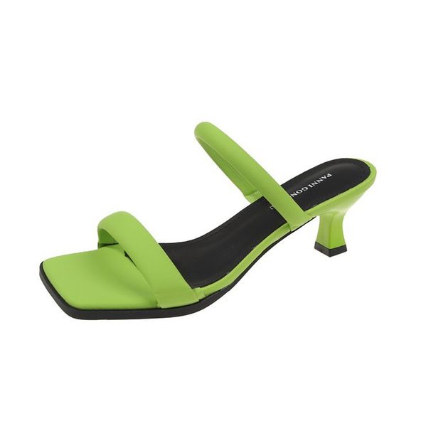 Women's Low Heel Square Toe Sandals - Spring Slimming Open-Toe Strappy Dressy Shoes_vogvips.com