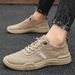 Summer New Work Lazy Kick Breathable Ice Silk Canvas Men's Casual Trendy Board Shoes_vogvips.com