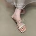 Lan Cabinet Edition ~ French Stunning Bowknot Rhinestone Sandals For Women Summer 2025 New Fairy Style Open-toe Slippers_vogvips.com