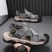 Men's Closed-Toe Sandals Summer Casual Beach Shoes, Comfortable And Non-Slip For Men, Middle-Aged And Elderly Shoes, Lar_vogvips.com