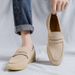 Doudou Men's Suede Leather Soft Soles, One Foot Lazy Casual Summer Versatile Fashion Shoes, 8225-R_vogvips.com