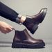 European Warm Series Men's Business Formal Genuine Martin Handmade High-top Leather Shoes British Style Short Boots Autumn Winter_vogvips.com