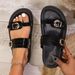 Plus Size Platform Beach Sandals For Women, Suitable For Outdoor Wear, Summer New Style Buckle Flip Flops_vogvips.com