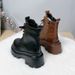 Spring And Autumn New Chunky High Heel Ankle British Style Petite Martin Slimming Short Boots_vogvips.com