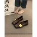 French Hepburn-style British Women's Leather With Square Toe, Vintage Versatile Platform Mary Jane Shoes, Stunning_vogvips.com