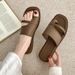 Women's Summer Fashion Roman Style Simple Toe Ring Sandals Non-Slip Indoor Outdoor Versatile Slippers_vogvips.com