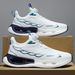 Men's Sports Leather New Shock Absorption Breathable Popcorn Soft Sole Dad Trendy Ultra-light Running Shoes_vogvips.com