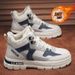 Winter Fleece-Lined Martin Boots For Men, High-Top Work Shoes, Men's Trendy Versatile Thickened Warm Cotton Short Boots_vogvips.com