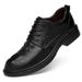 Men's Soft-faced Wedding Shoes, Genuine Leather Formal Casual Men's Shoes, Crocodile Pattern Lace-up, Large Size Men_vogvips.com